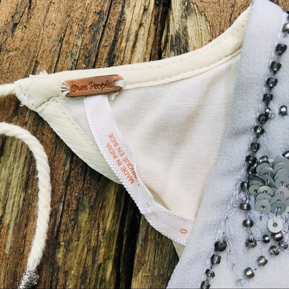 Free People Last Flowers Beaded Mini Dress - Picture 13 of 14